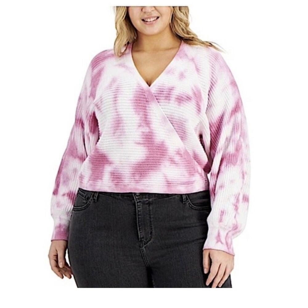 INC International Concepts Tie Dye Wrap Sweater Size Medium